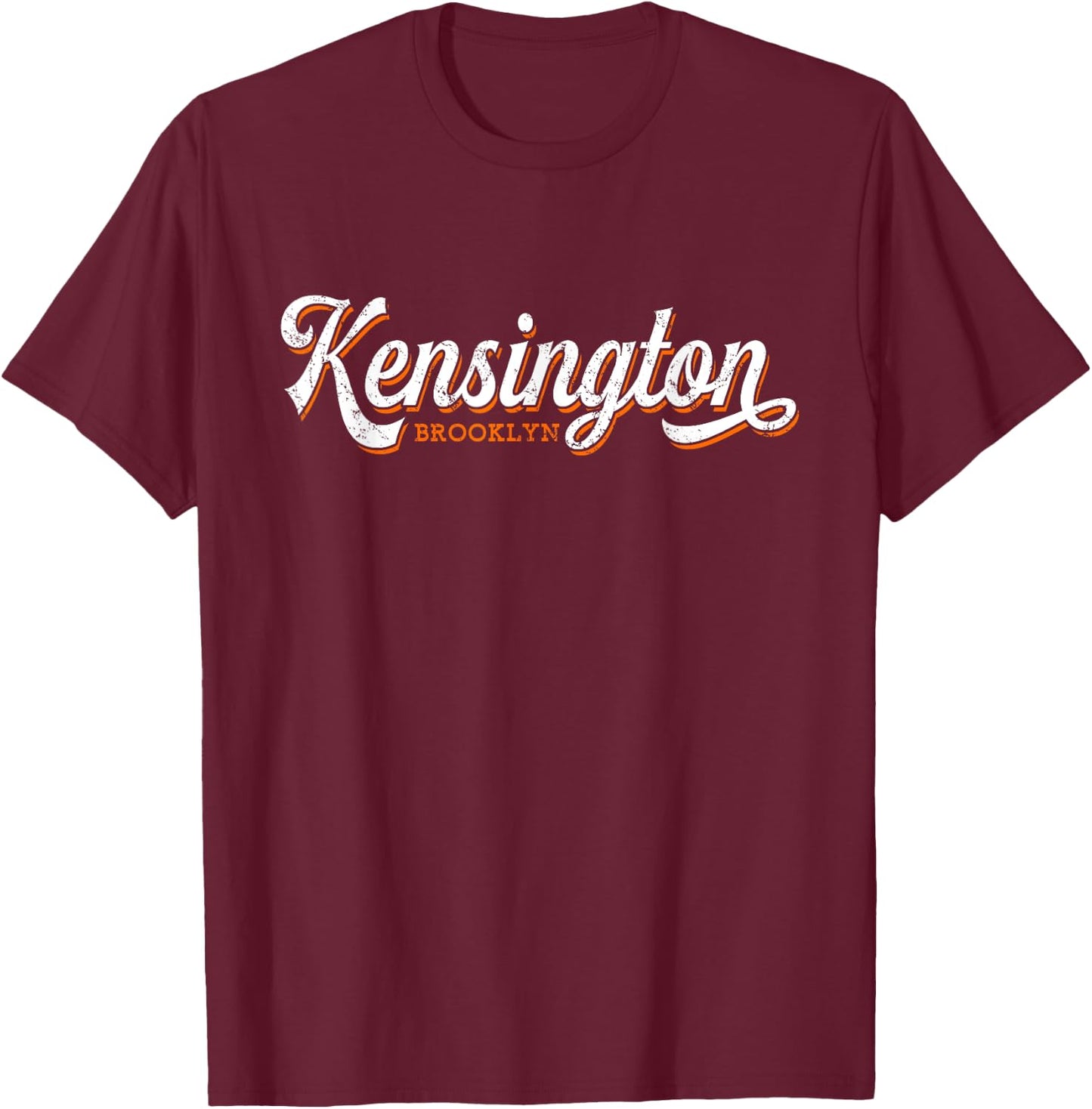 Kensington Brooklyn New York T-Shirt - T-Shirt | Maroon