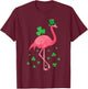 Flamingo Shamrock Leprechaun St Patricks Day T-Shirt - T-Shirt | Maroon