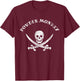 Vintage Matching Pirate Shirt Boat Crew Powder Monkey T-Shirt - T-Shirt | Maroon