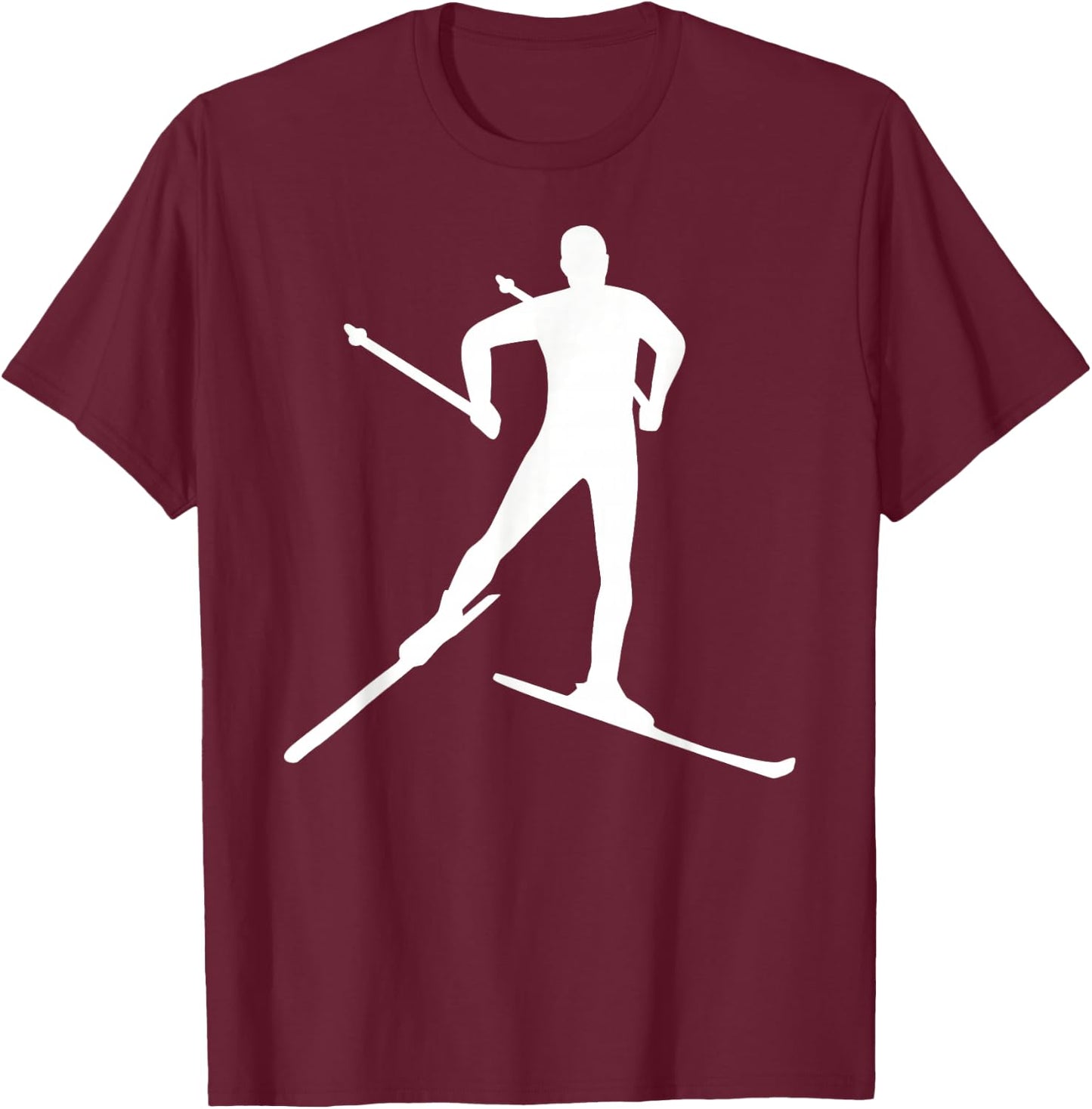 Cross-Country skiing T-Shirt - T-Shirt | Maroon