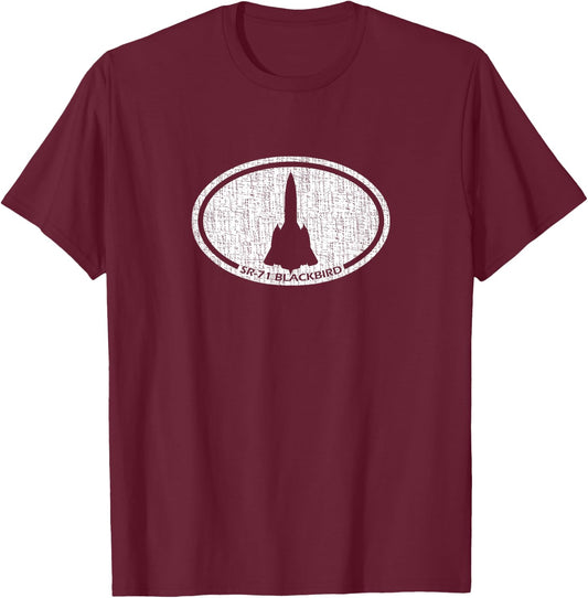 SR-71 Blackbird Spy Plane Retro Airplane T-Shirt - T-Shirt | Maroon