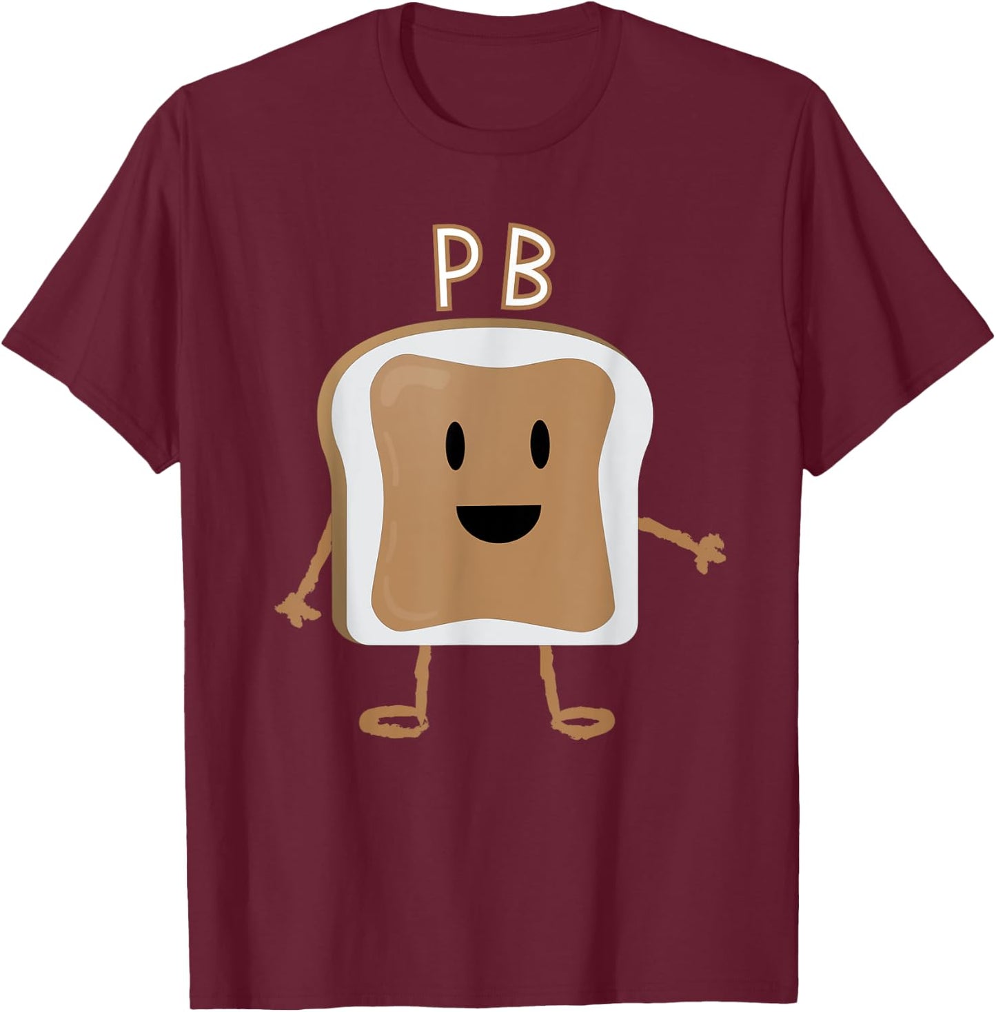 PB&J Halloween Matching Couples Costume T-Shirt - T-Shirt | Maroon