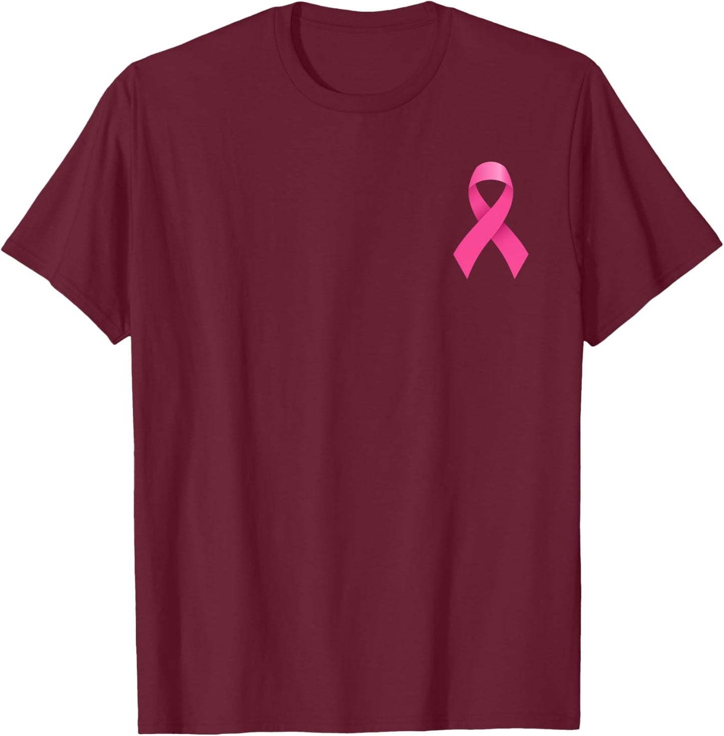 Ribbon Breast Cancer Awareness T-Shirt - T-Shirt | Maroon