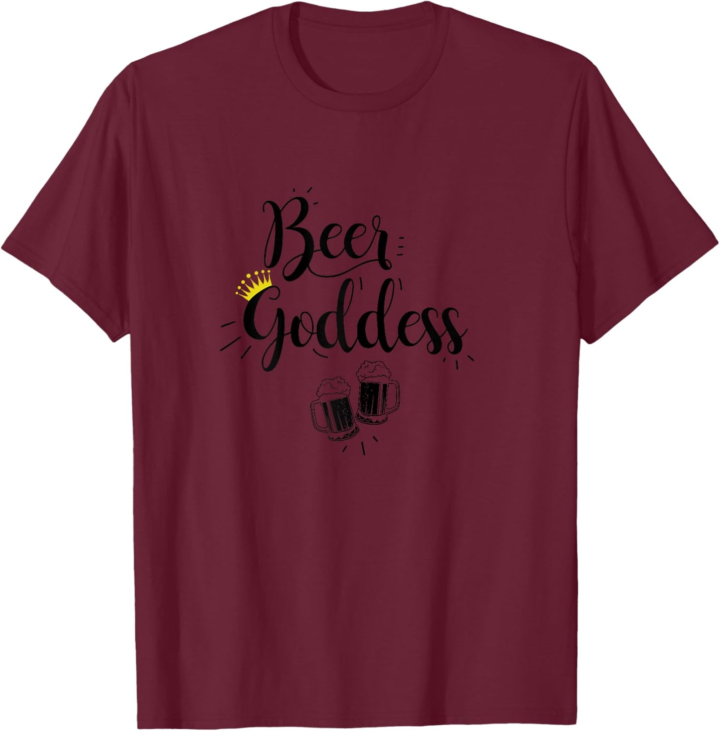 Beer Goddess T-Shirt - T-Shirt | Maroon