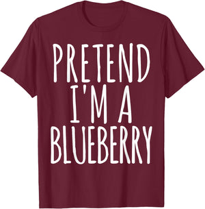 Funny Lazy Halloween PRETEND I'M A BLUEBERRY Gift Men T-Shirt - T-Shirt | Maroon