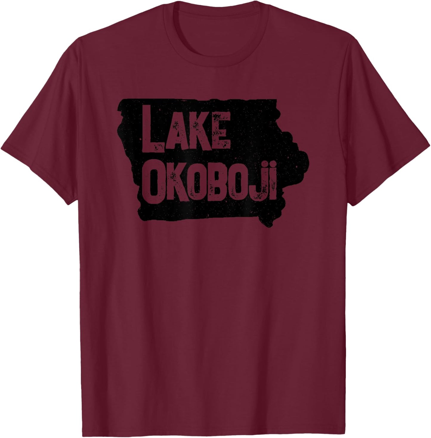 Lake Okoboji, Iowa Vacation T-Shirt - T-Shirt | Maroon