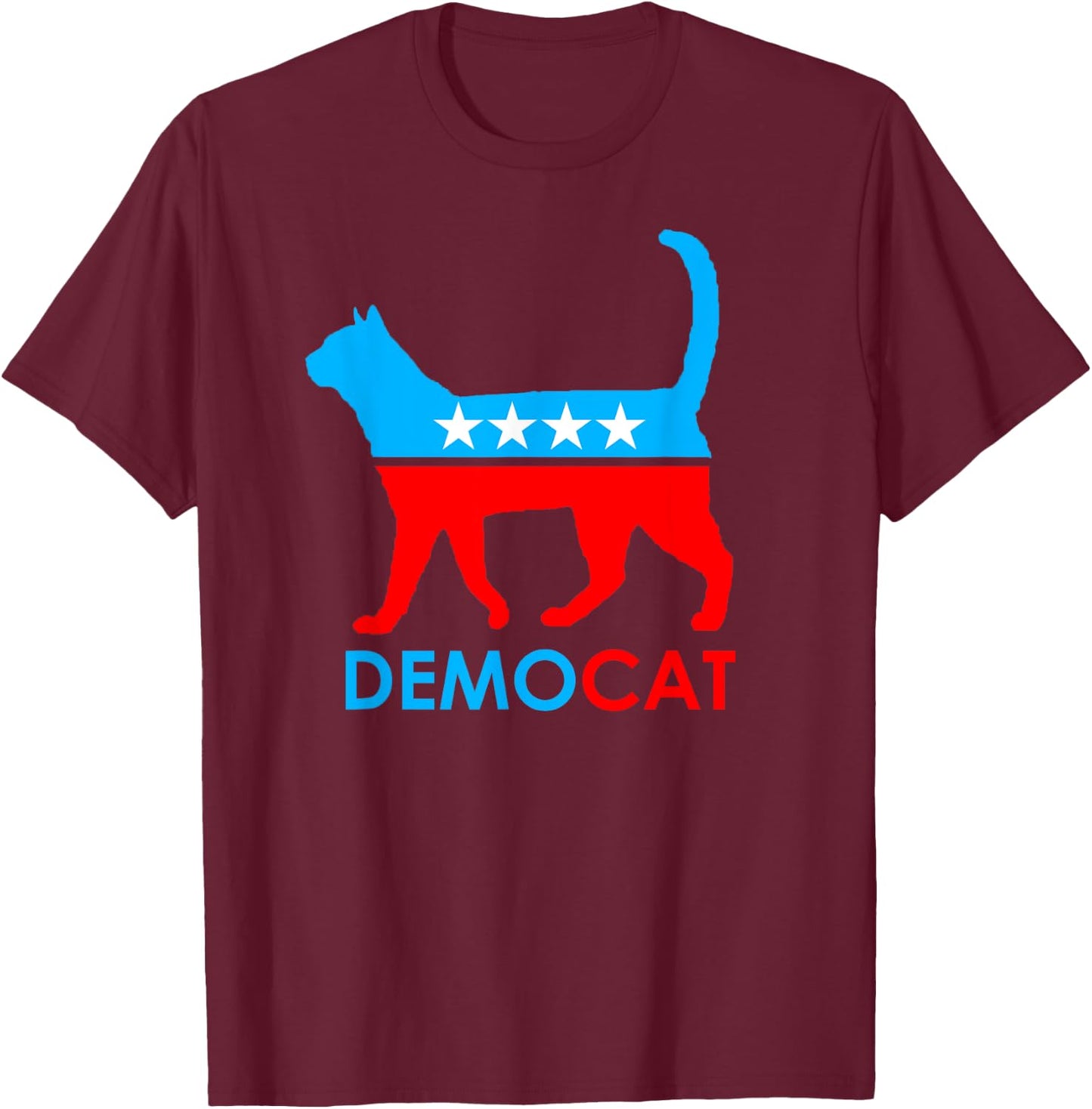 Democrat - DemoCAT T-Shirt - T-Shirt | Maroon