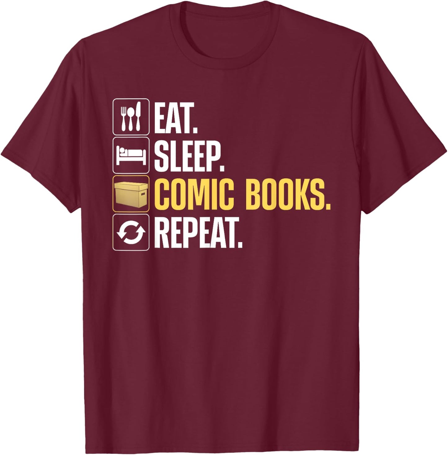 Cool Comic Books Art Women Comic Book Lover Comics T-Shirt - T-Shirt | Maroon
