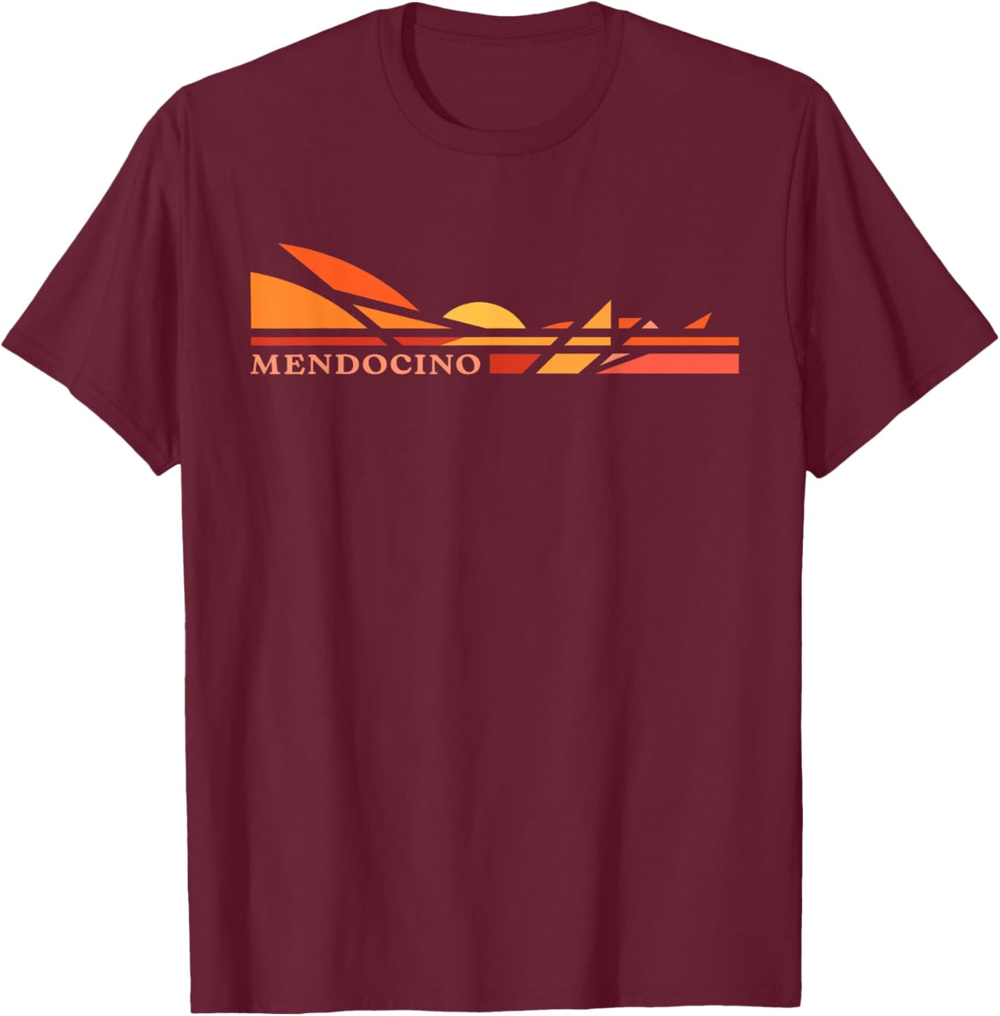 Mendocino California Lifestyle T-Shirt - T-Shirt | Maroon