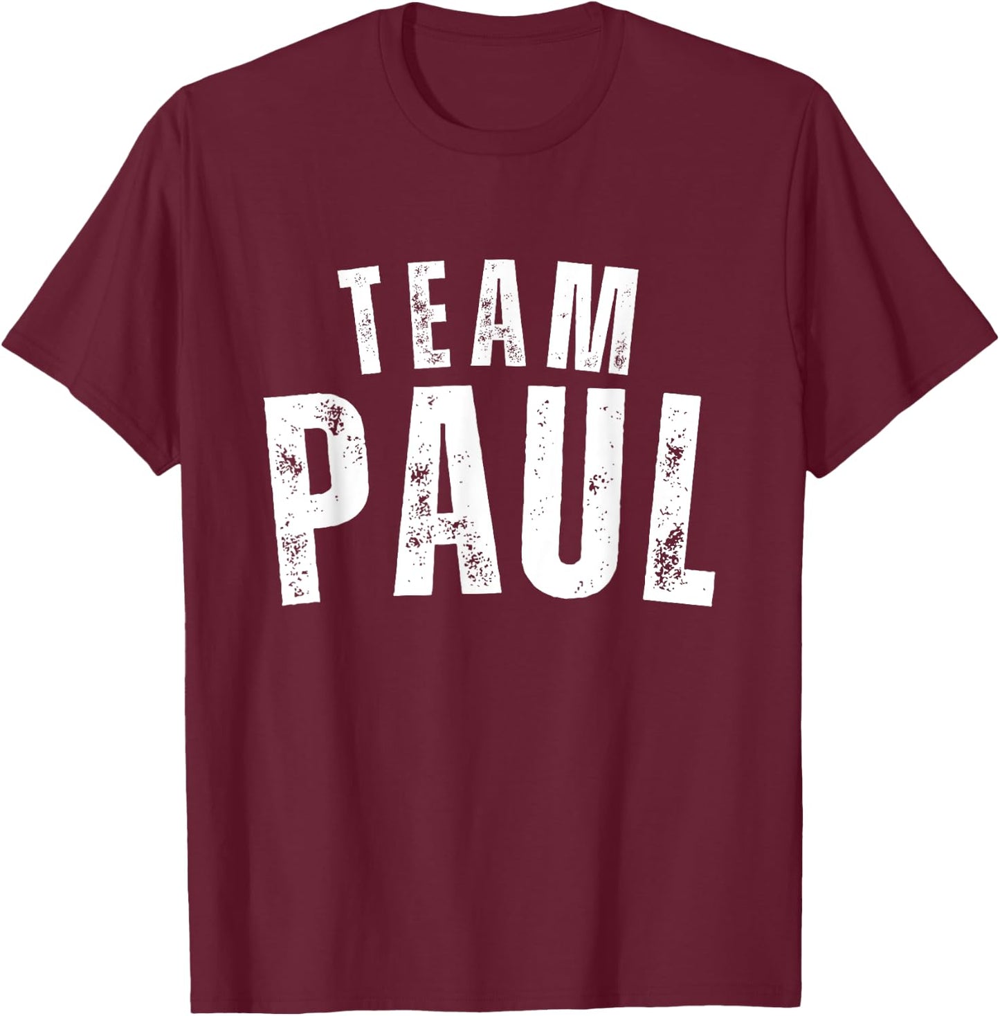 Paul Family Name Vintage Personalized Name for -Adults & -Kids, Black, Small, Short Sleeve T-Shirt - T-Shirt | Maroon