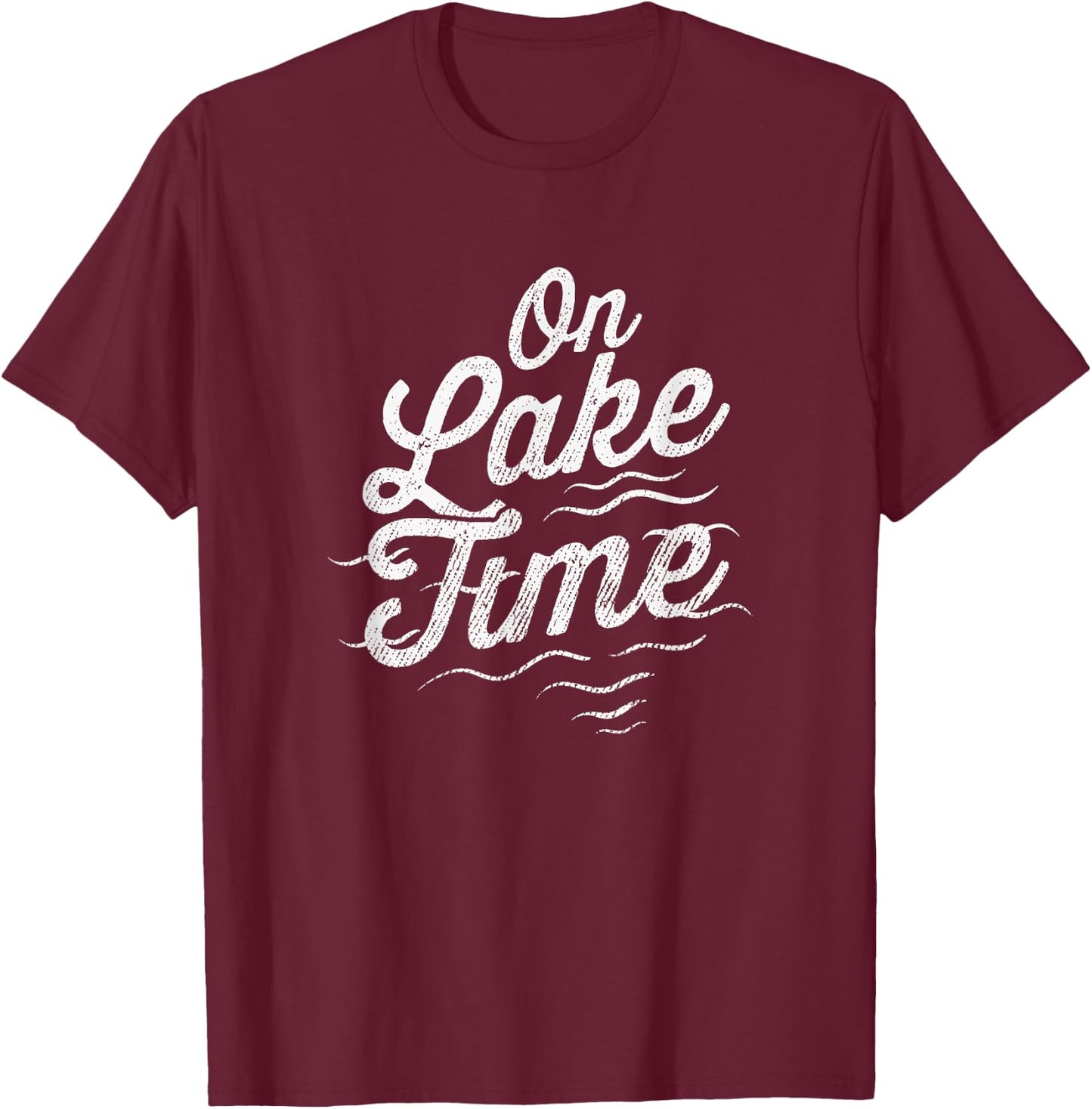 On Lake Time Funny Summer Boating And Fishing Women T-Shirt - T-Shirt | Maroon