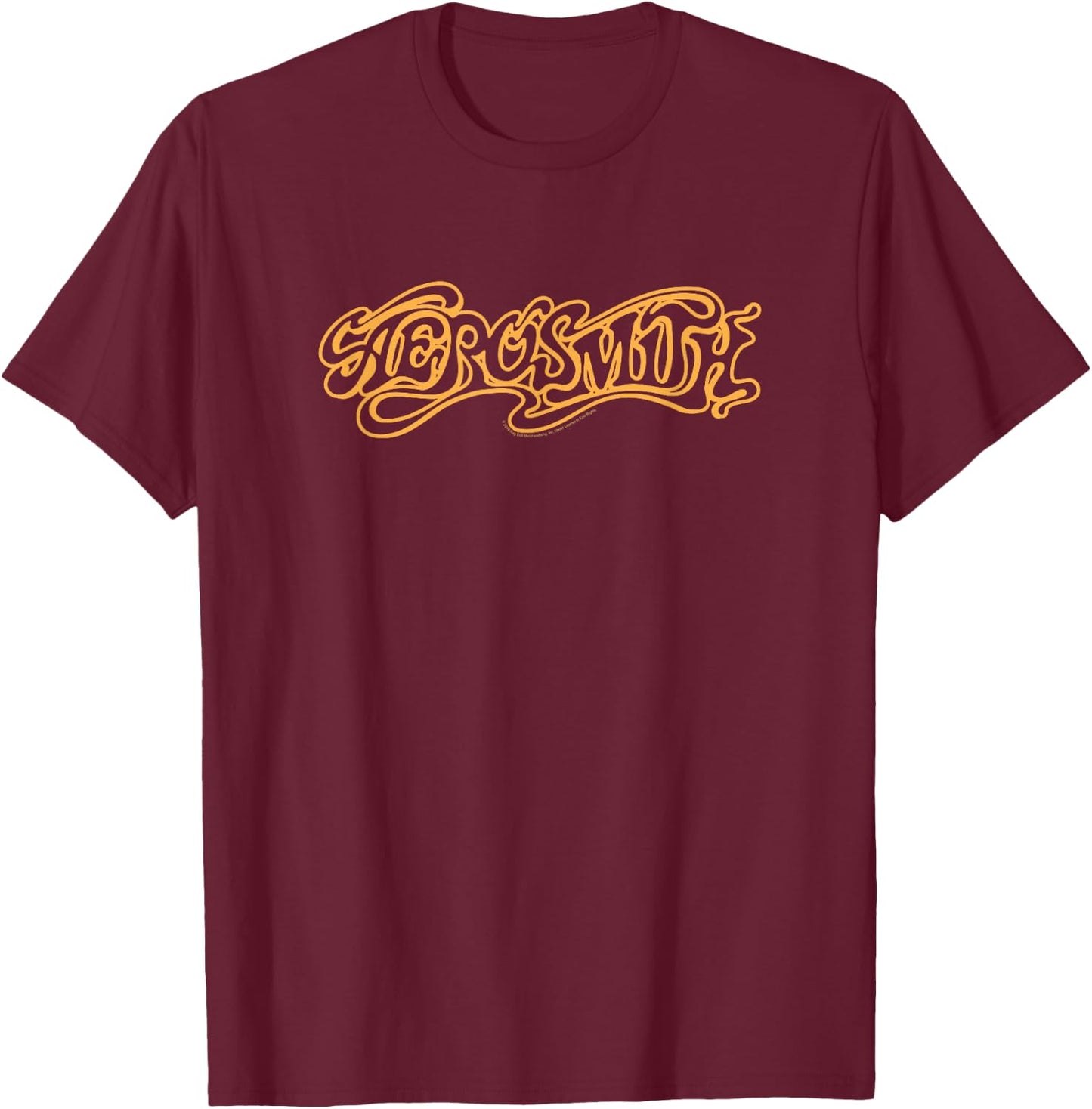 Aerosmith - Aero (Yellow Logo) T-Shirt - T-Shirt | Maroon