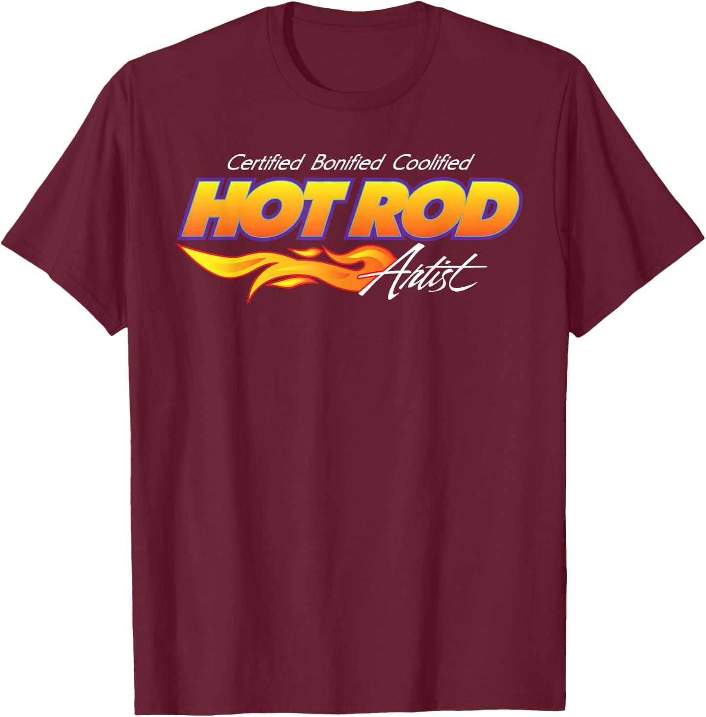 Hot Rod Artist Cartoonist T-Shirt - T-Shirt | Maroon