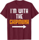 I'm With The Chipmunk Shirt Costume Funny Halloween Couple T-Shirt - T-Shirt | Maroon
