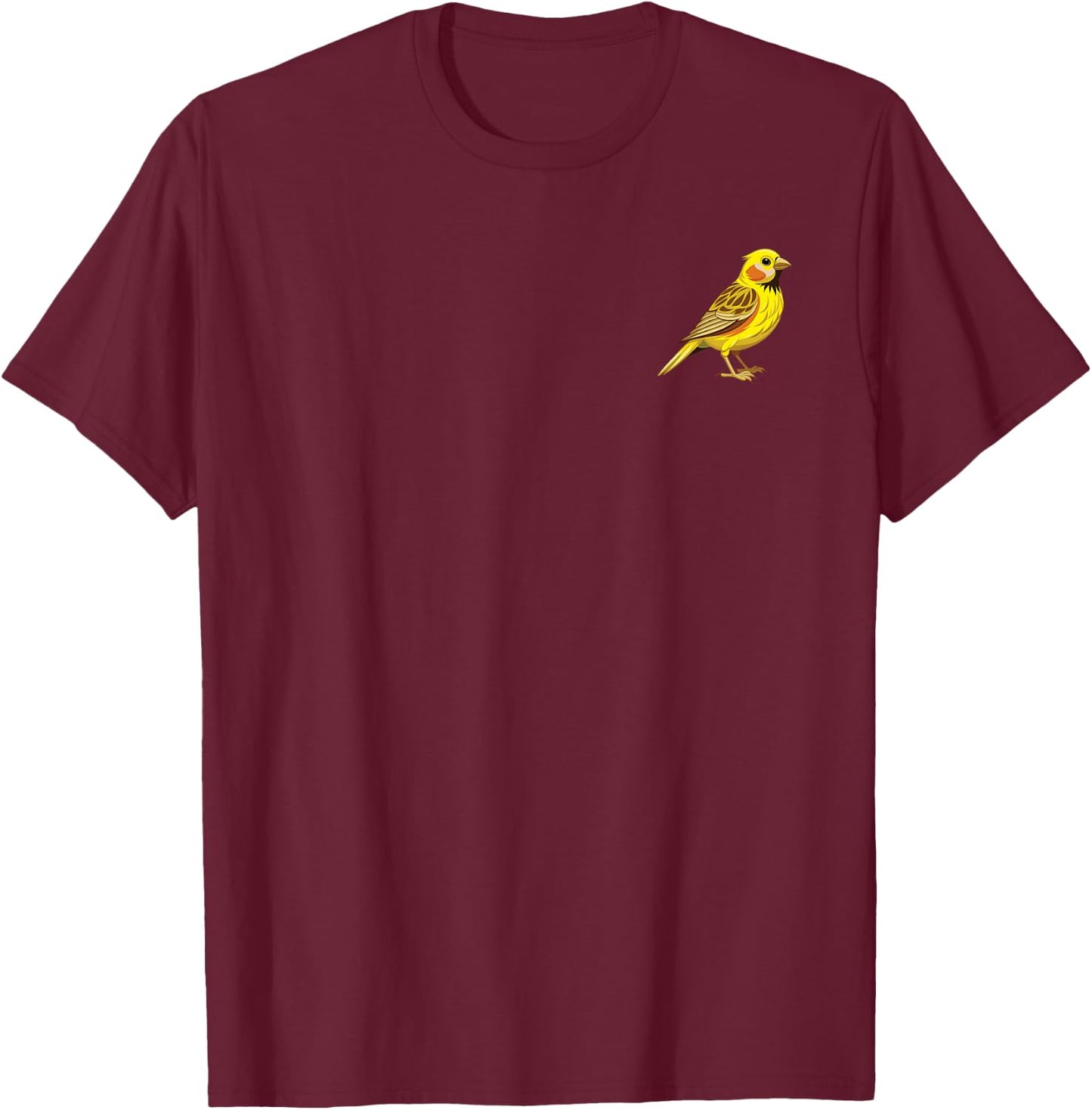 American Goldfinch Bird in the Pocket Cute Nature Design T-Shirt - T-Shirt | Maroon