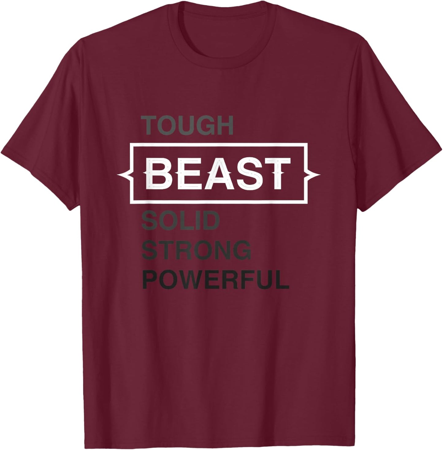 Beast - Workout Gym Mode Weight Lifting T-Shirt - T-Shirt | Maroon