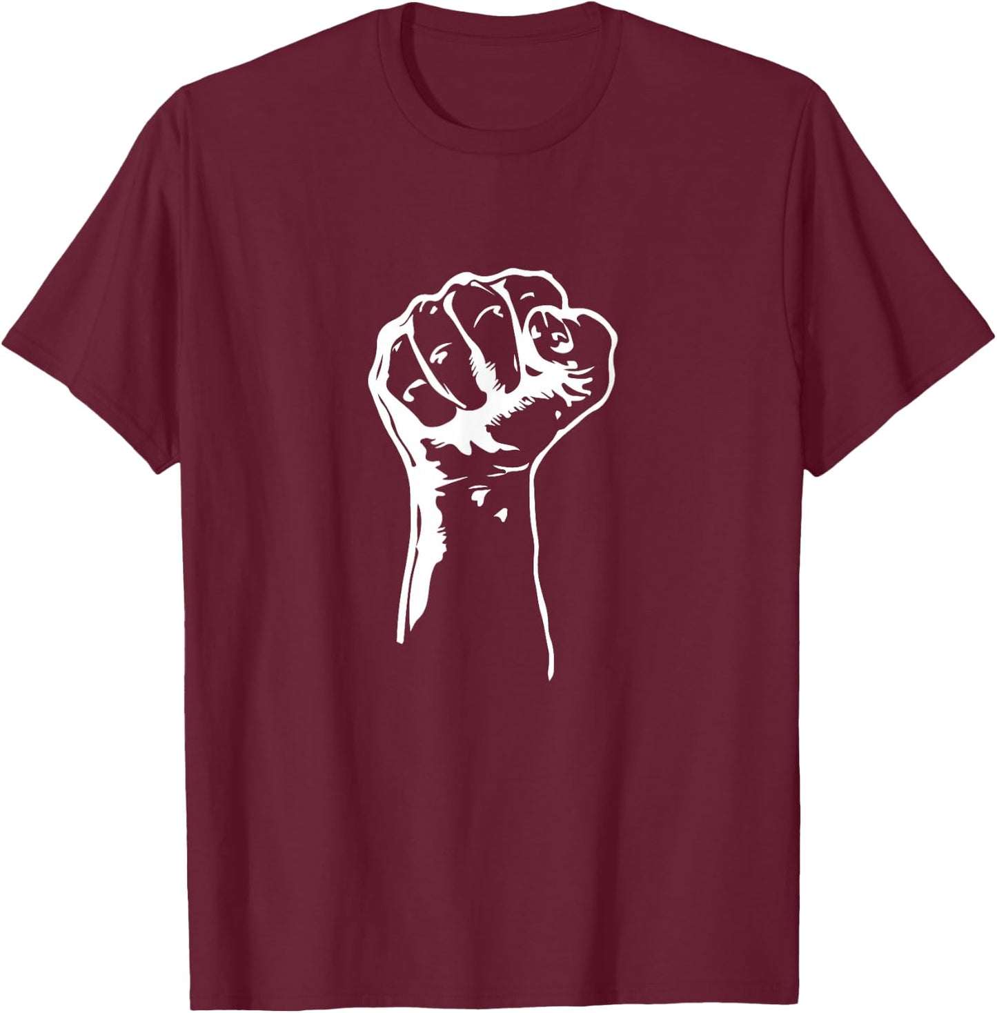 Civil Rights Equality Freedom Justice Fist BLM Power T-Shirt - T-Shirt | Maroon