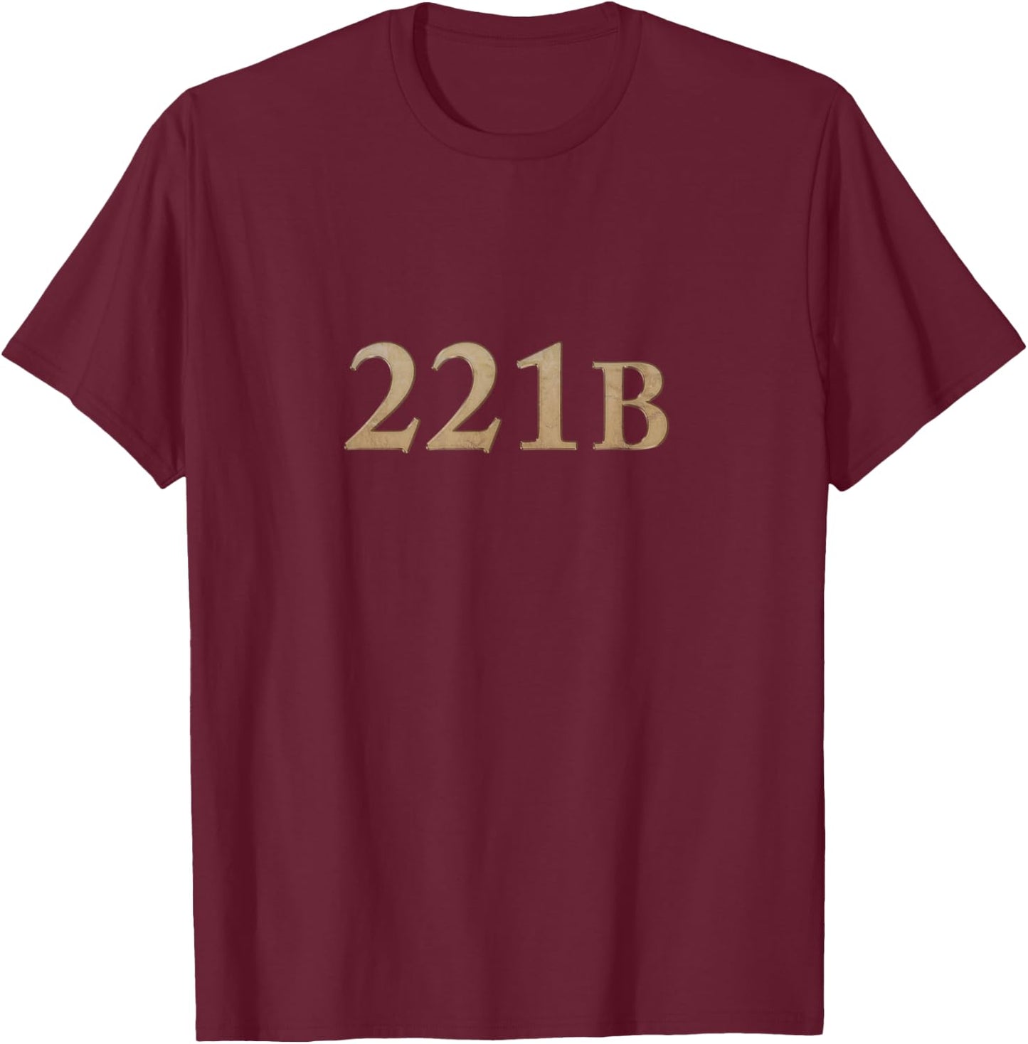 Sherlock Holmes Books 221B Baker Street T Shirt T-Shirt - T-Shirt | Maroon