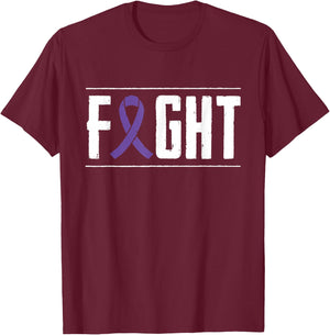 Pancreatic Cancer Fight Cancer Ribbon T-Shirt - T-Shirt | Maroon