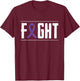 Pancreatic Cancer Fight Cancer Ribbon T-Shirt - T-Shirt | Maroon