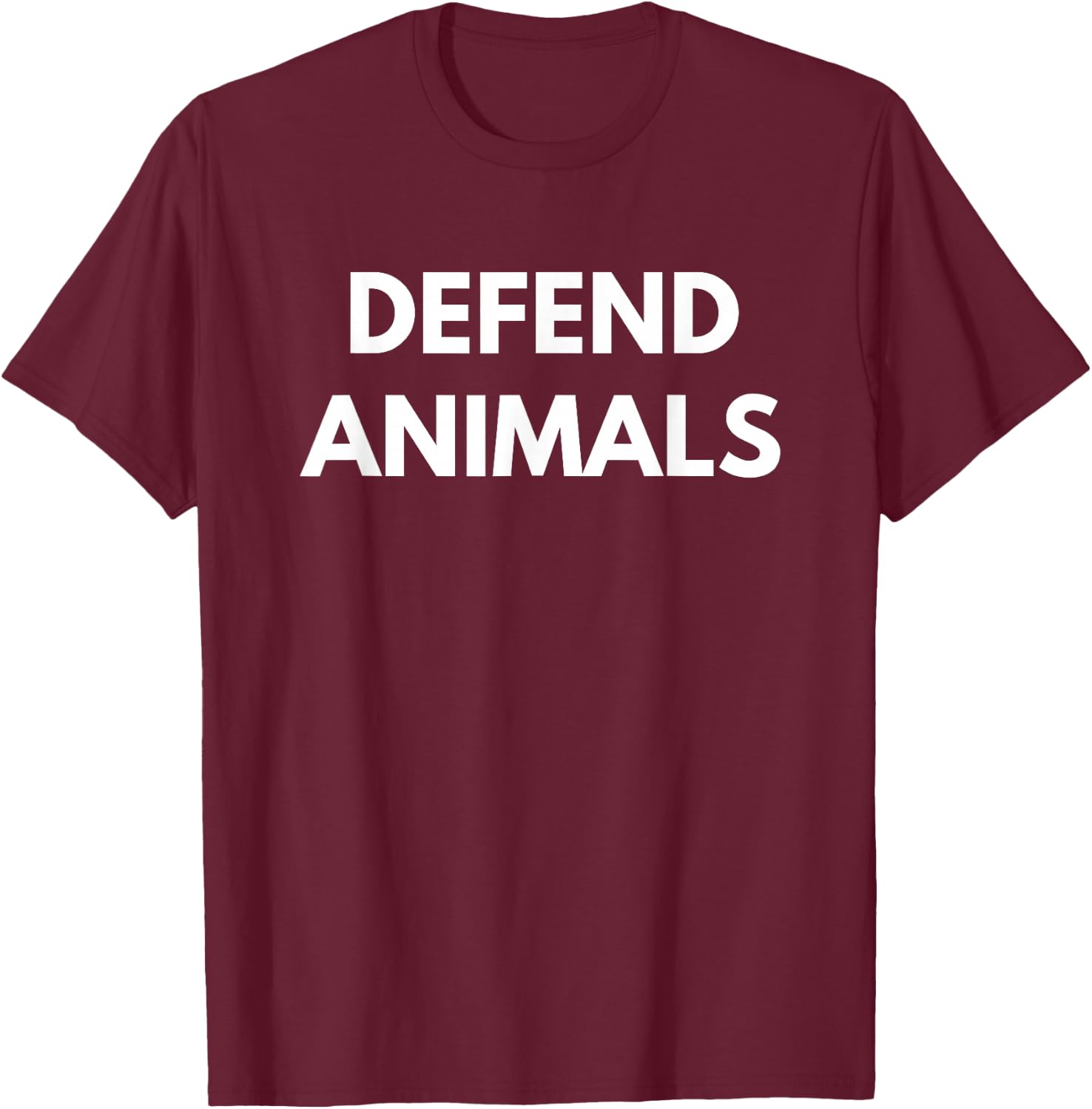Defend Animals - Vegan Lifestyle T-Shirt - T-Shirt | Maroon