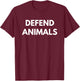 Defend Animals - Vegan Lifestyle T-Shirt - T-Shirt | Maroon