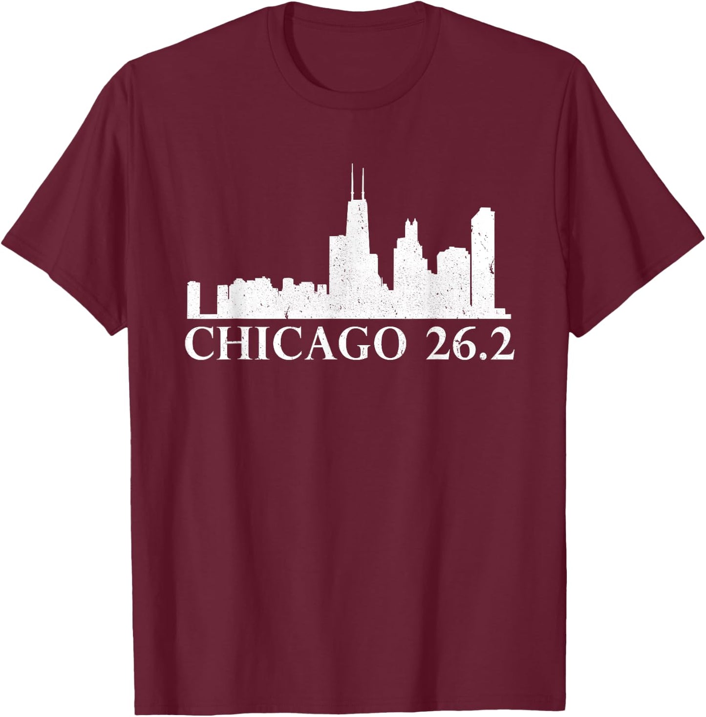 Chicago 26.2 Running Marathon Illinois Marathoner Shirt T-Shirt - T-Shirt | Maroon