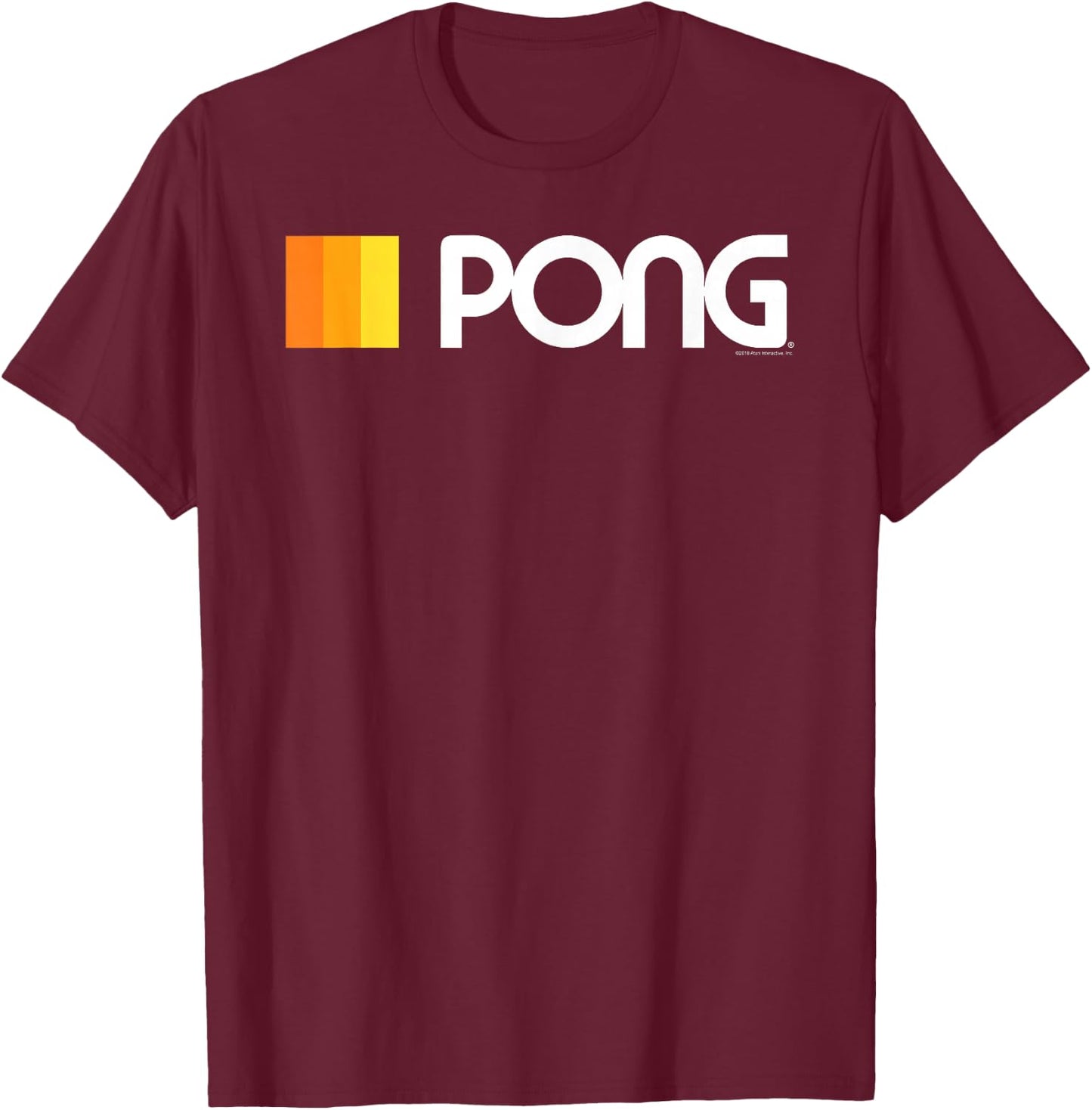 Atari White Type Pong T-Shirt - T-Shirt | Maroon