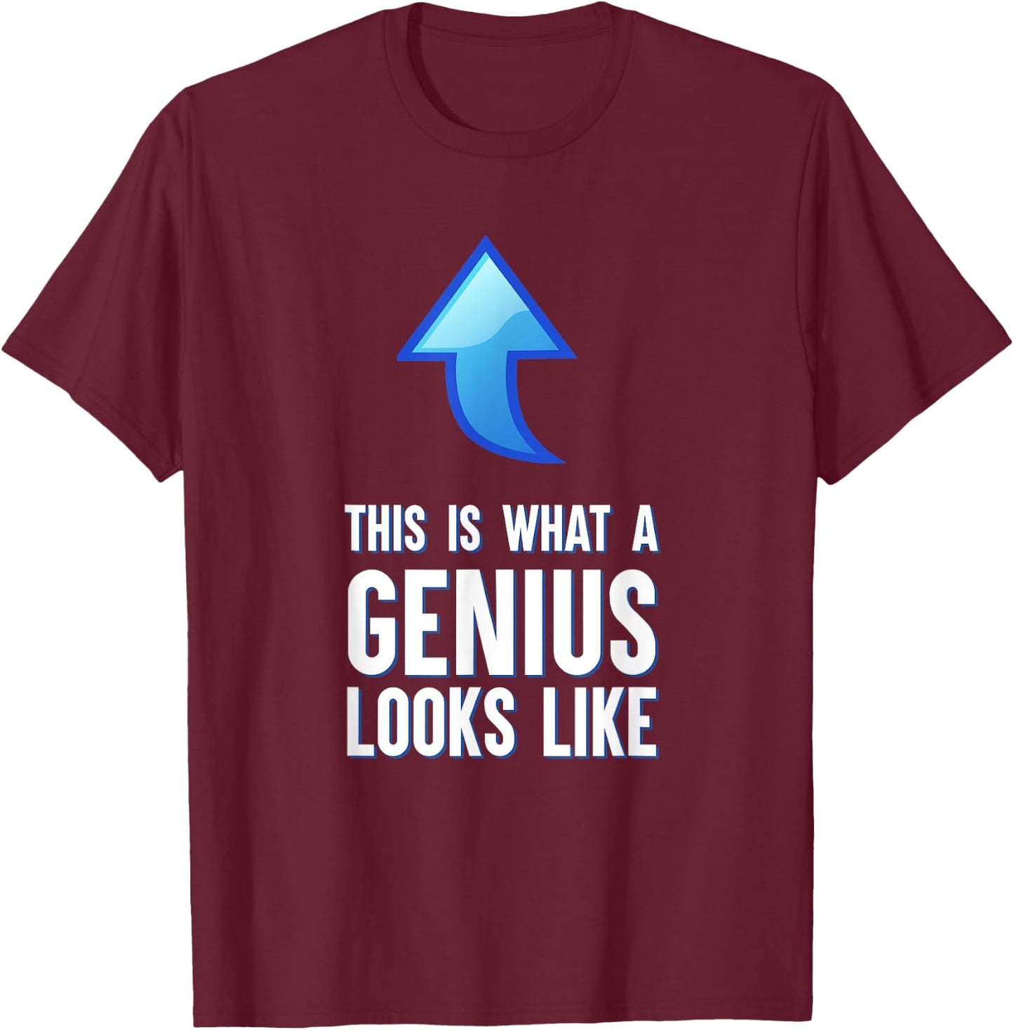 This Is What A Genius Looks Like Funny Sarcastic T-Shirt - T-Shirt | Maroon