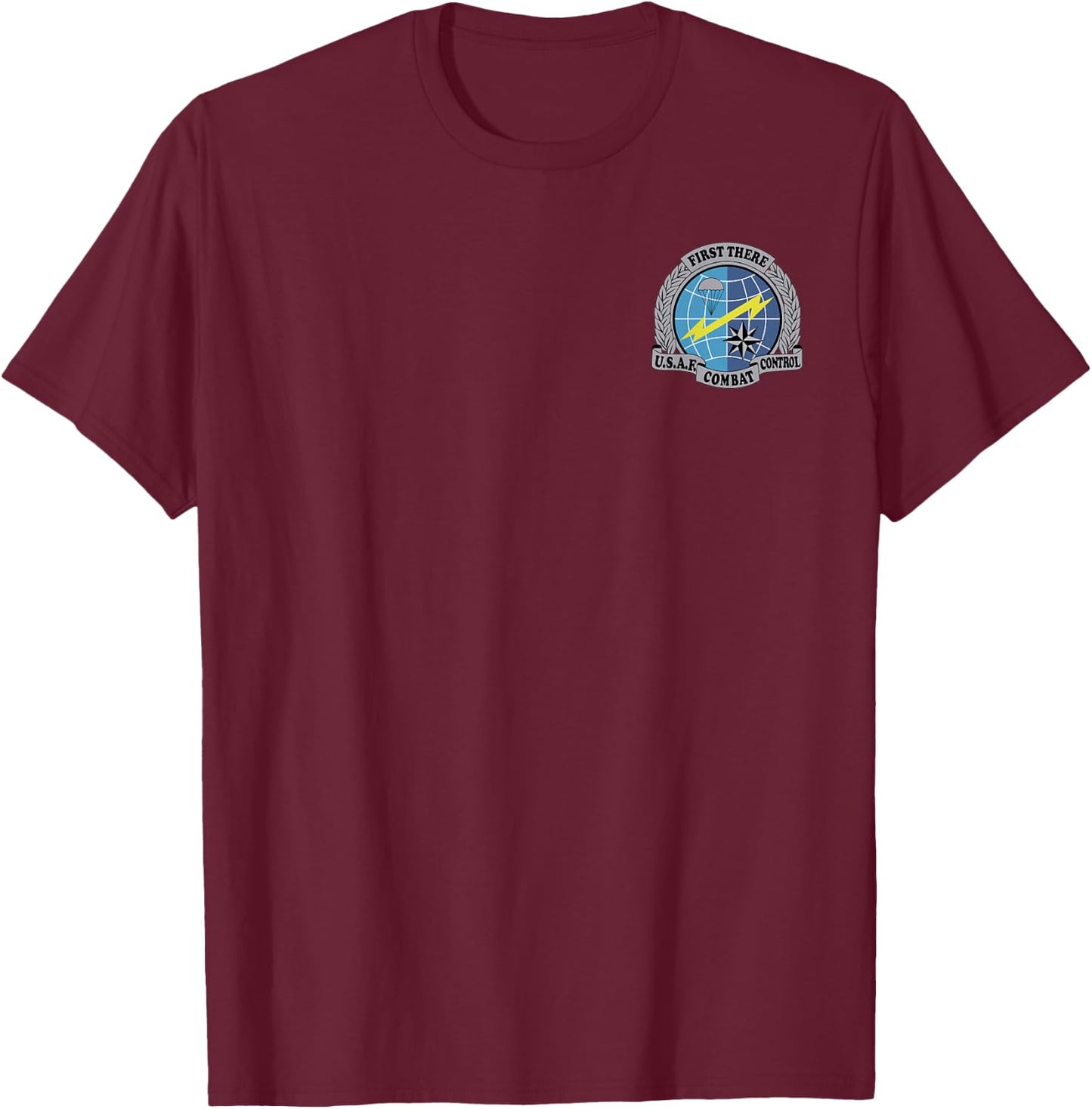 Air Force Combat Controller AFSC 1C2X1 Morale Patch T-Shirt - T-Shirt | Maroon