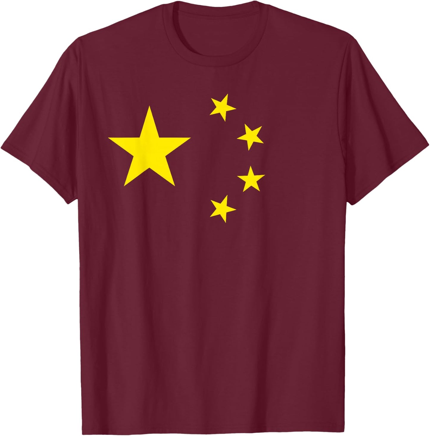 China Flag Chinese National Symbol Graphic Design T-Shirt - T-Shirt | Maroon