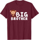 Zany Brainy | Cute Funny | Big Brother Monkey Chimp T-Shirt - T-Shirt | Maroon