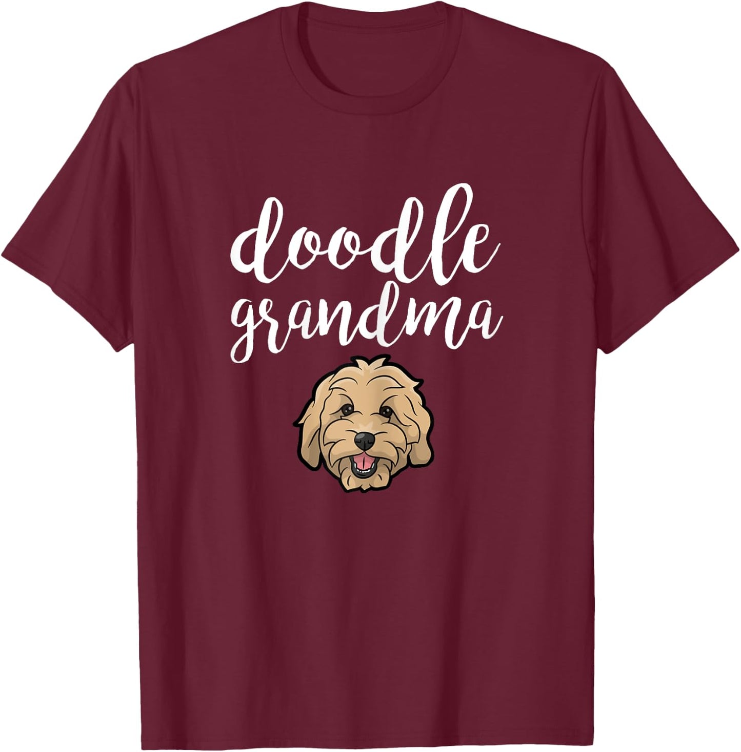 Goldendoodle Grandma - Doodle Grandma Cute Dog T-Shirt - T-Shirt | Maroon