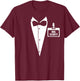 Ring Security Tuxedo I.D Tag! Ring Bearer Wedding T-Shirt - T-Shirt | Maroon