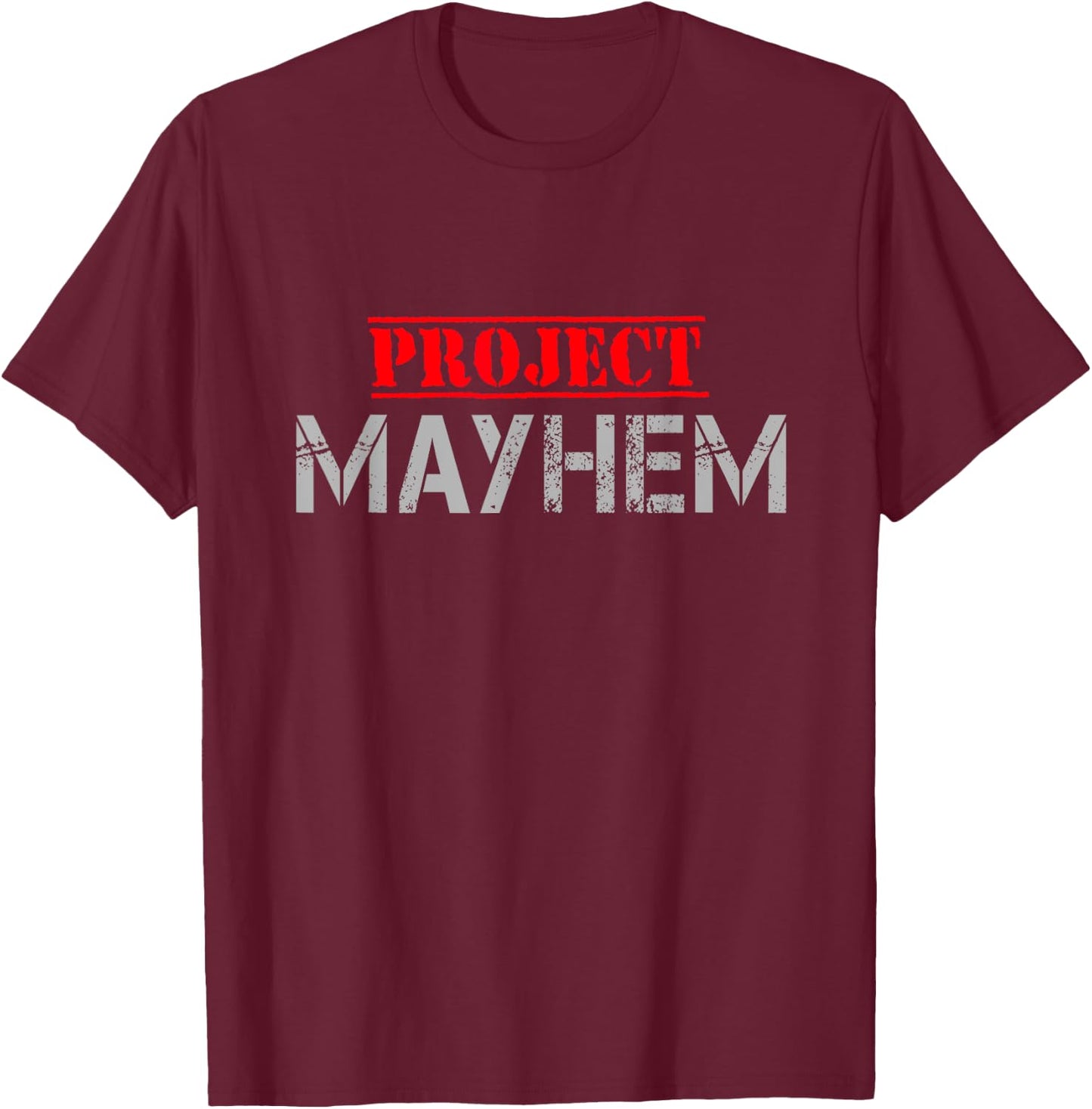 Project Mayhem - Underground Boxing Club Shirt T-Shirt - T-Shirt | Maroon