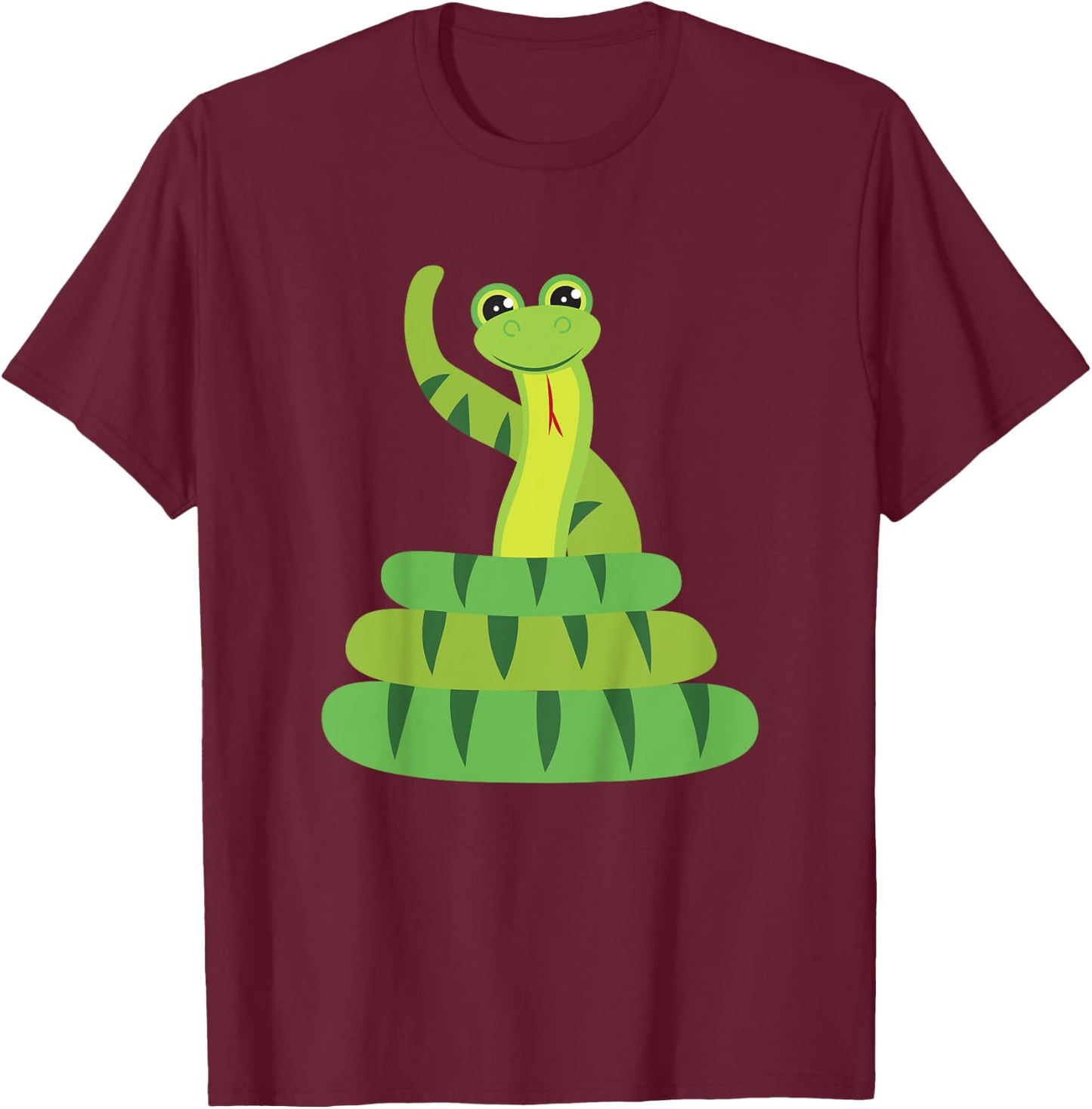 Funny Boa Constrictor Python Reptile Snake Boys Girls T-Shirt - T-Shirt | Maroon