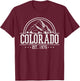 Colorado Rocky Mountains Est. 1876 Hiking Outdoor T-Shirt - T-Shirt | Maroon