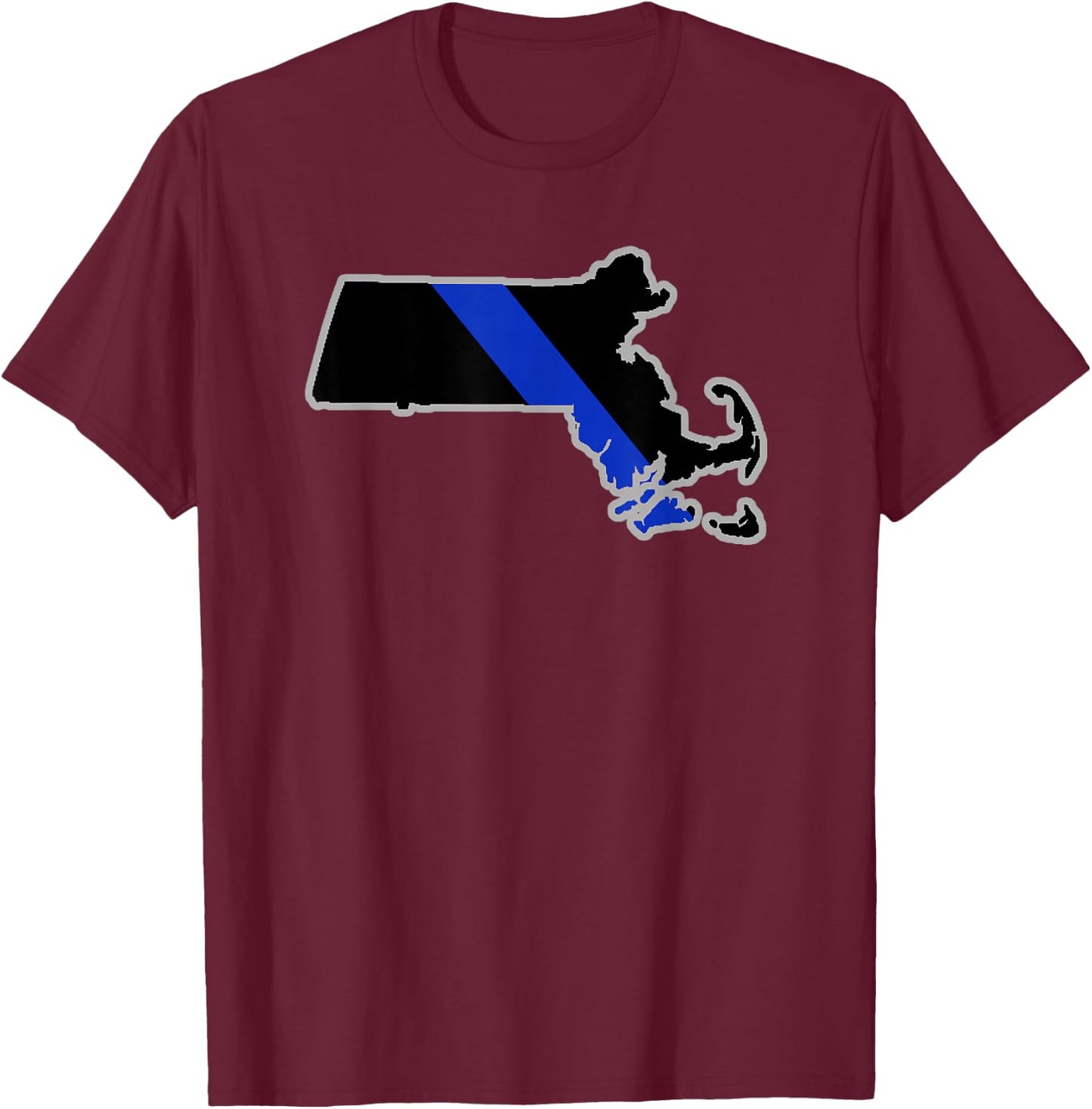 Massachusetts State Police Massachusetts Law Enforcement T-Shirt - T-Shirt | Maroon