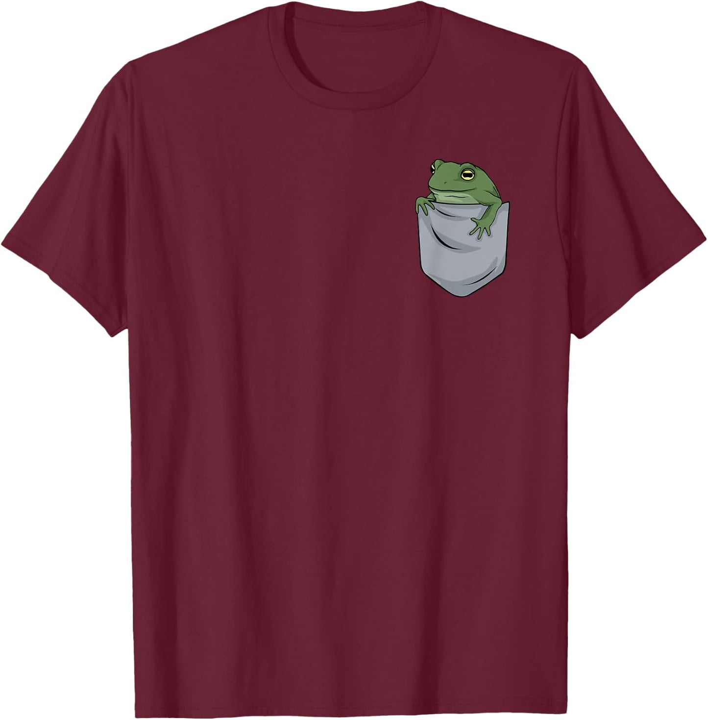 Frog in chest pocket T-Shirt - T-Shirt | Maroon