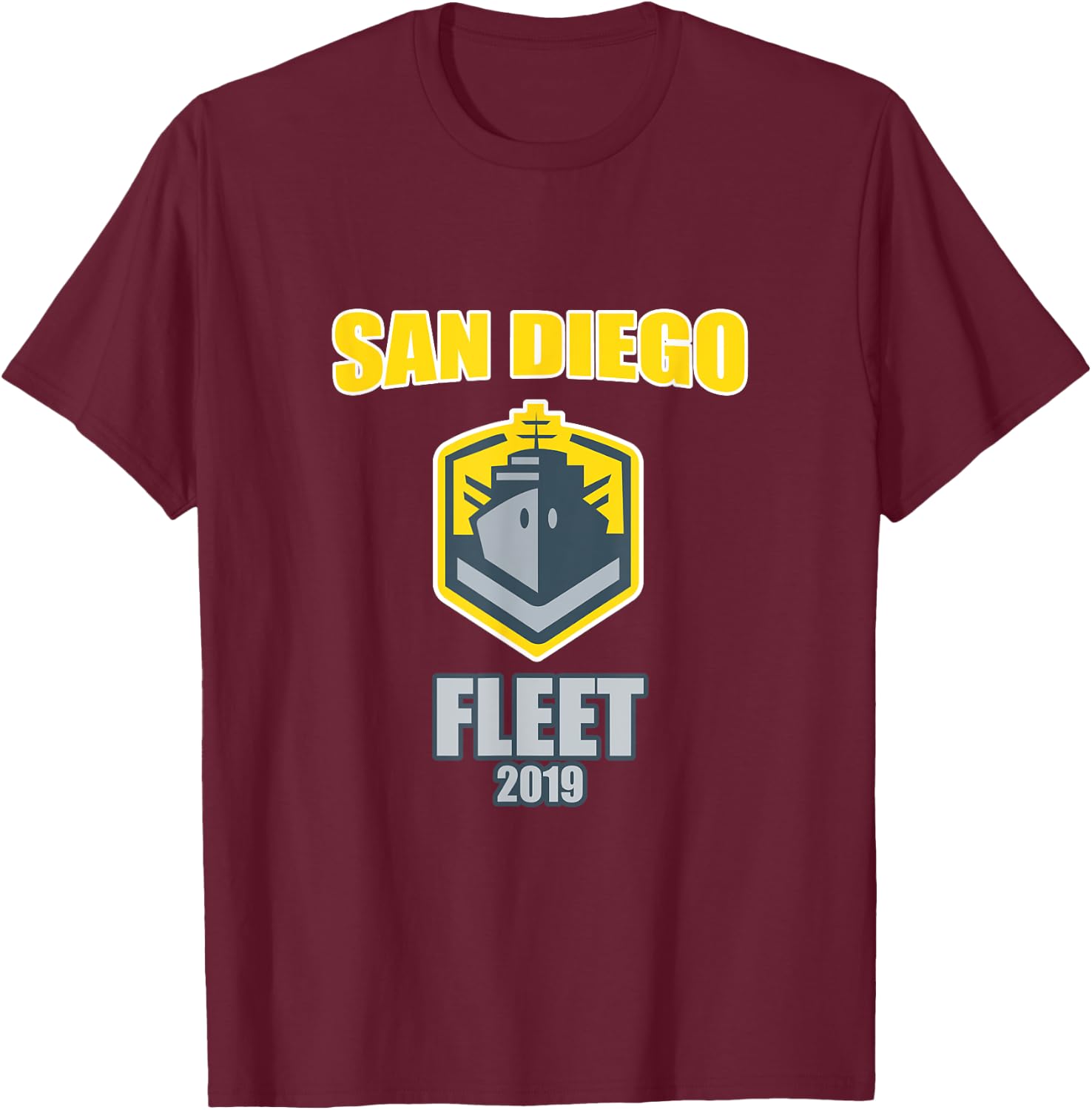 San Diego Football Fleet Shirt Vintage Logo T-Shirt - T-Shirt | Maroon