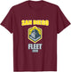 San Diego Football Fleet Shirt Vintage Logo T-Shirt - T-Shirt | Maroon