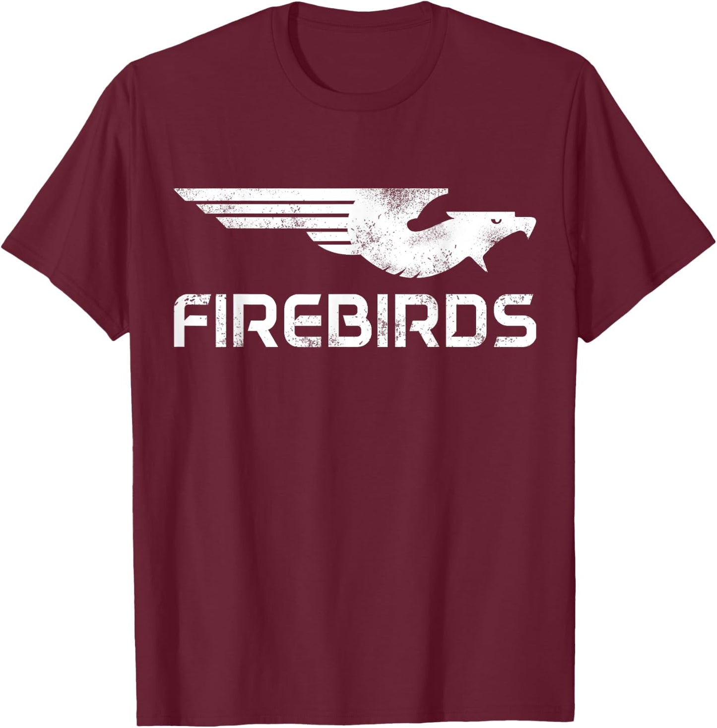 Kettering Firebirds White Bird Logo T-Shirt - T-Shirt | Maroon