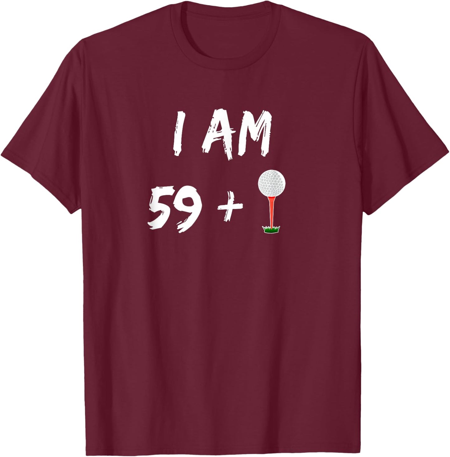 60th Birthday Golf Shirt Golfer Gift Golf Ball Party T-Shirt - T-Shirt | Maroon
