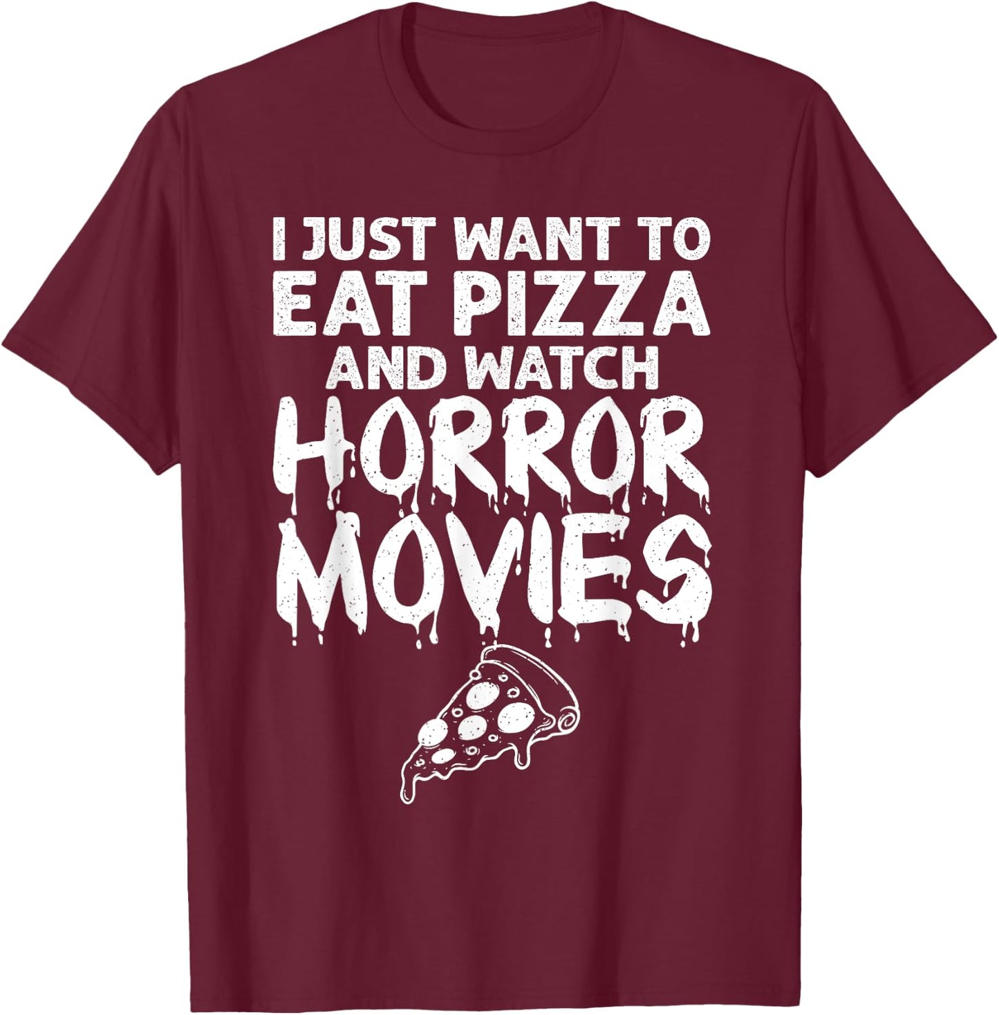 Funny Horror Movie Design Women Horror Movie Lover T-Shirt - T-Shirt | Maroon