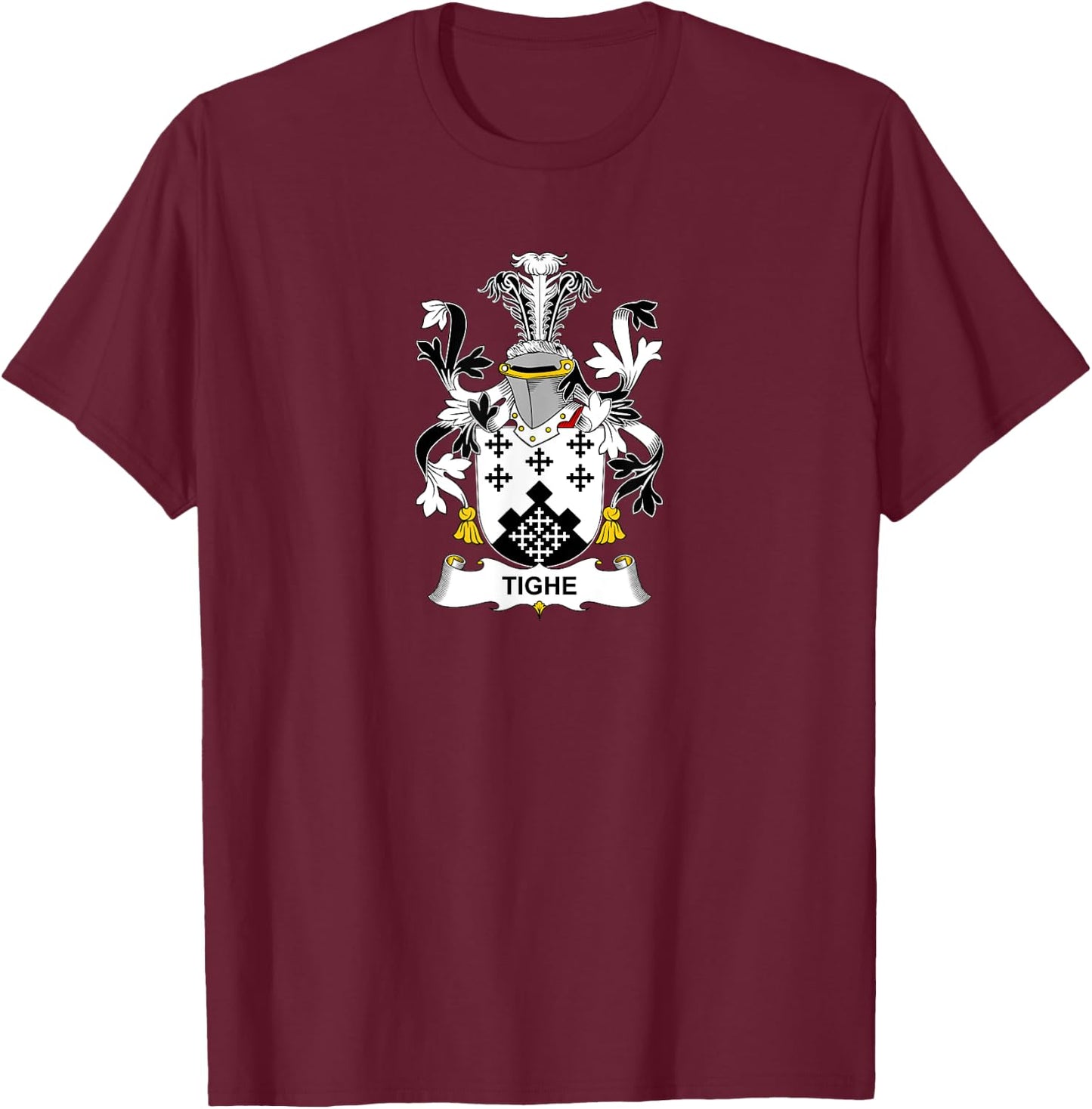 Tighe Coat of Arms - Family Crest Shirt T-Shirt - T-Shirt | Maroon