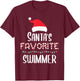 Santas Favorite Swimmer Pajamas - Funny Xmas Swimmer Costume T-Shirt - T-Shirt | Maroon