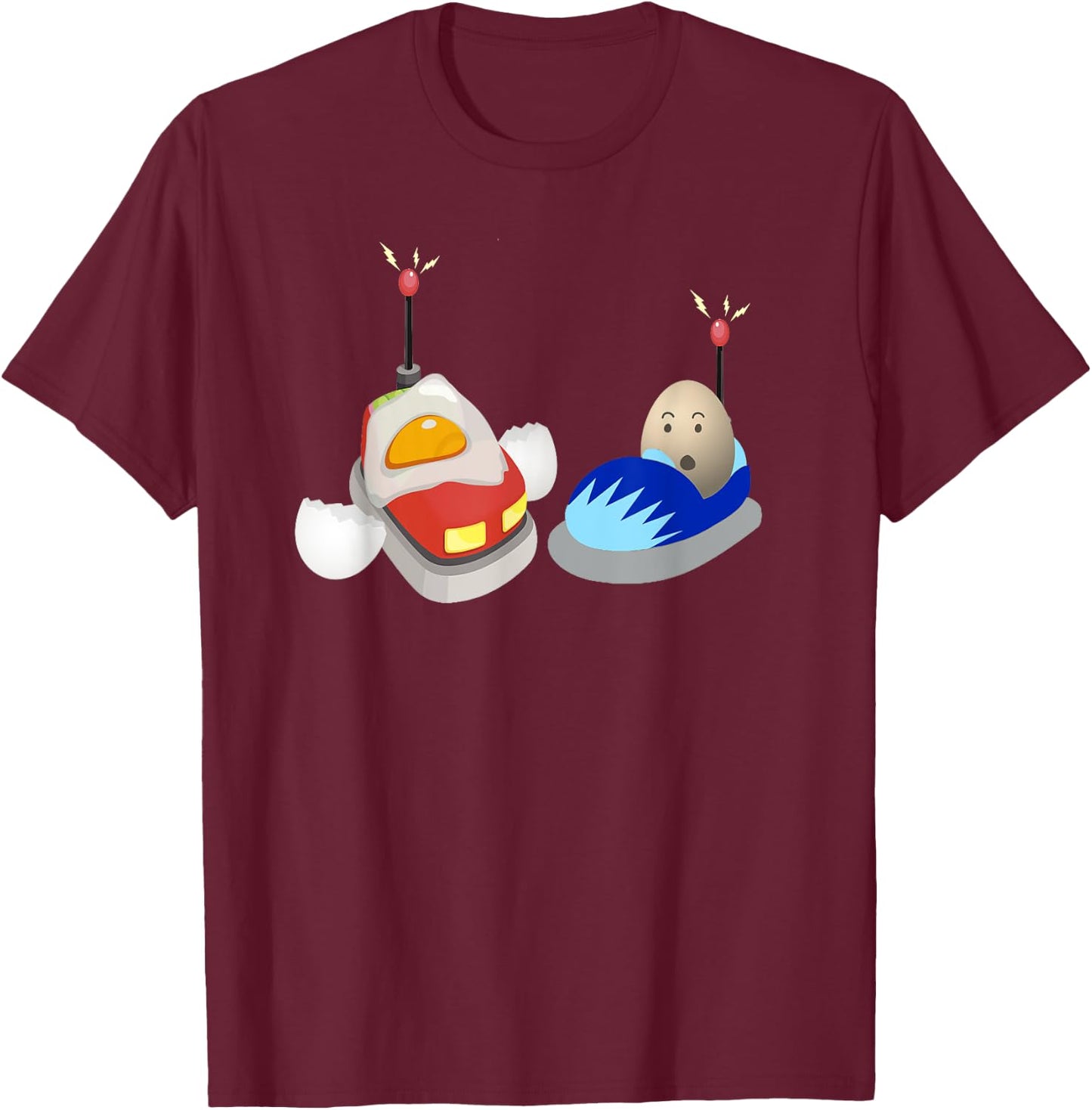 Eggs Bumper Funny Cars Food Humor Kids Man Cool T-Shirt - T-Shirt | Maroon