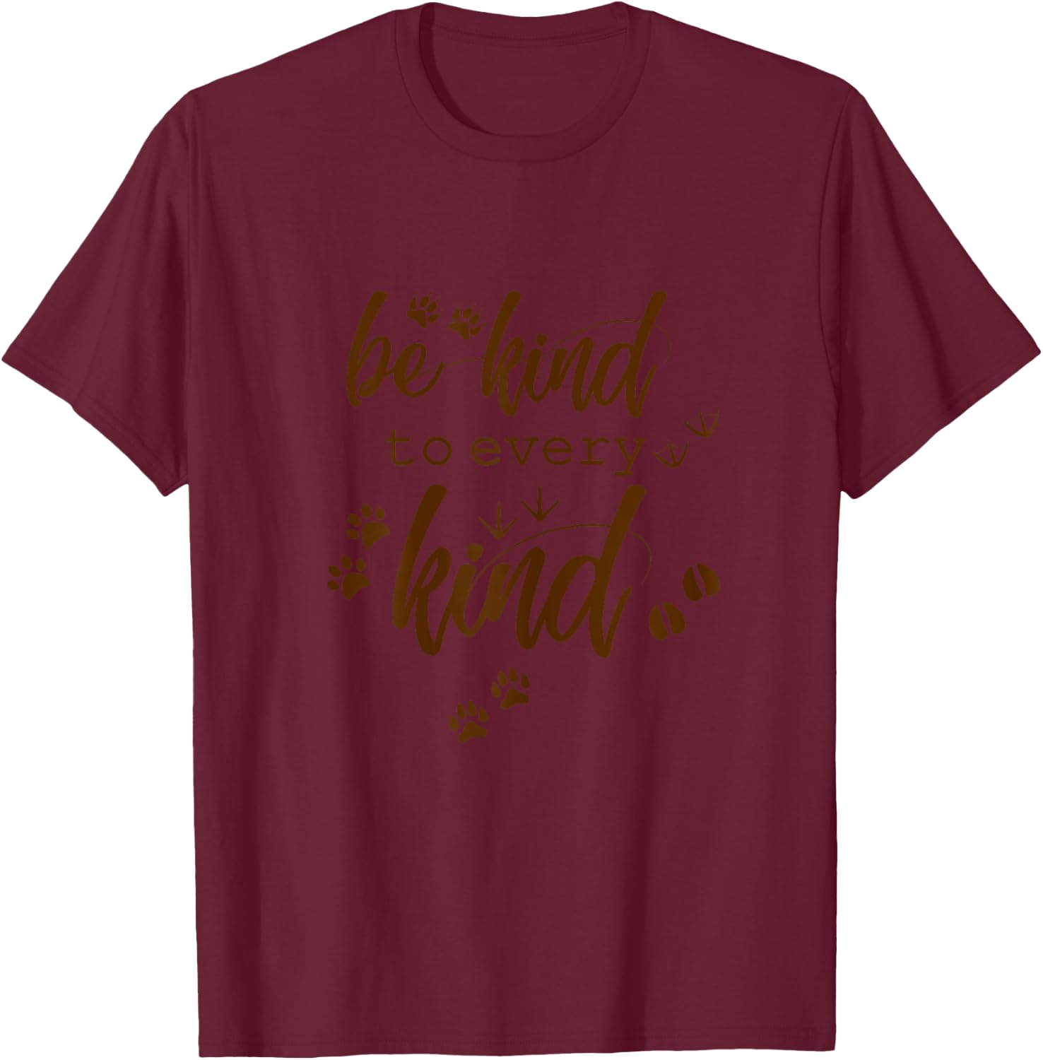 Be Kind To Every Kind VegetarianT-Shirt Farm Animals T-Shirt - T-Shirt | Maroon