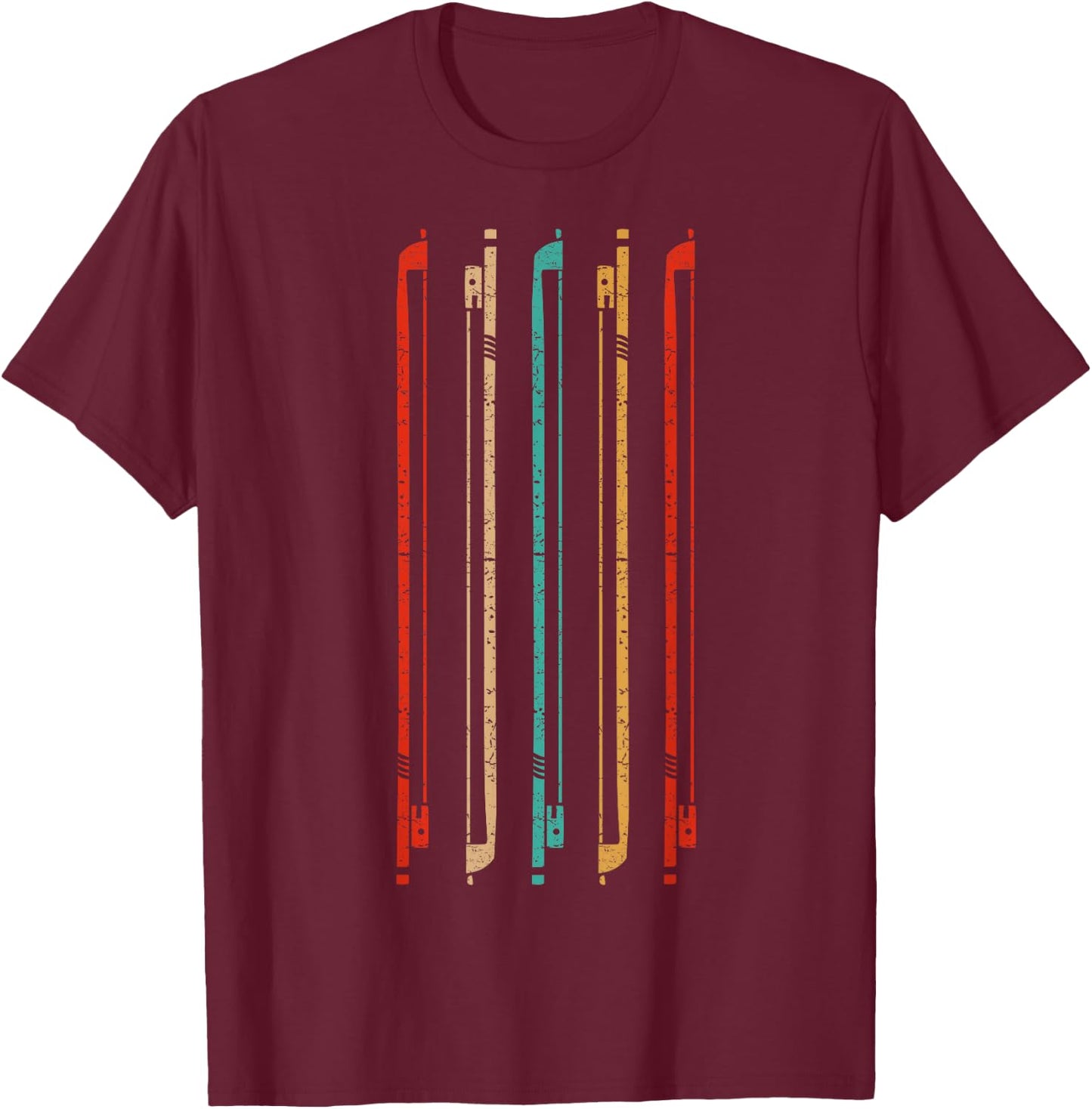 Retro Violin String Bow Shirt Violin Player Violinist Gift T-Shirt - T-Shirt | Maroon