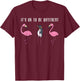 Its Ok to Be Different Flamingo Penguin T-Shirt - T-Shirt | Maroon